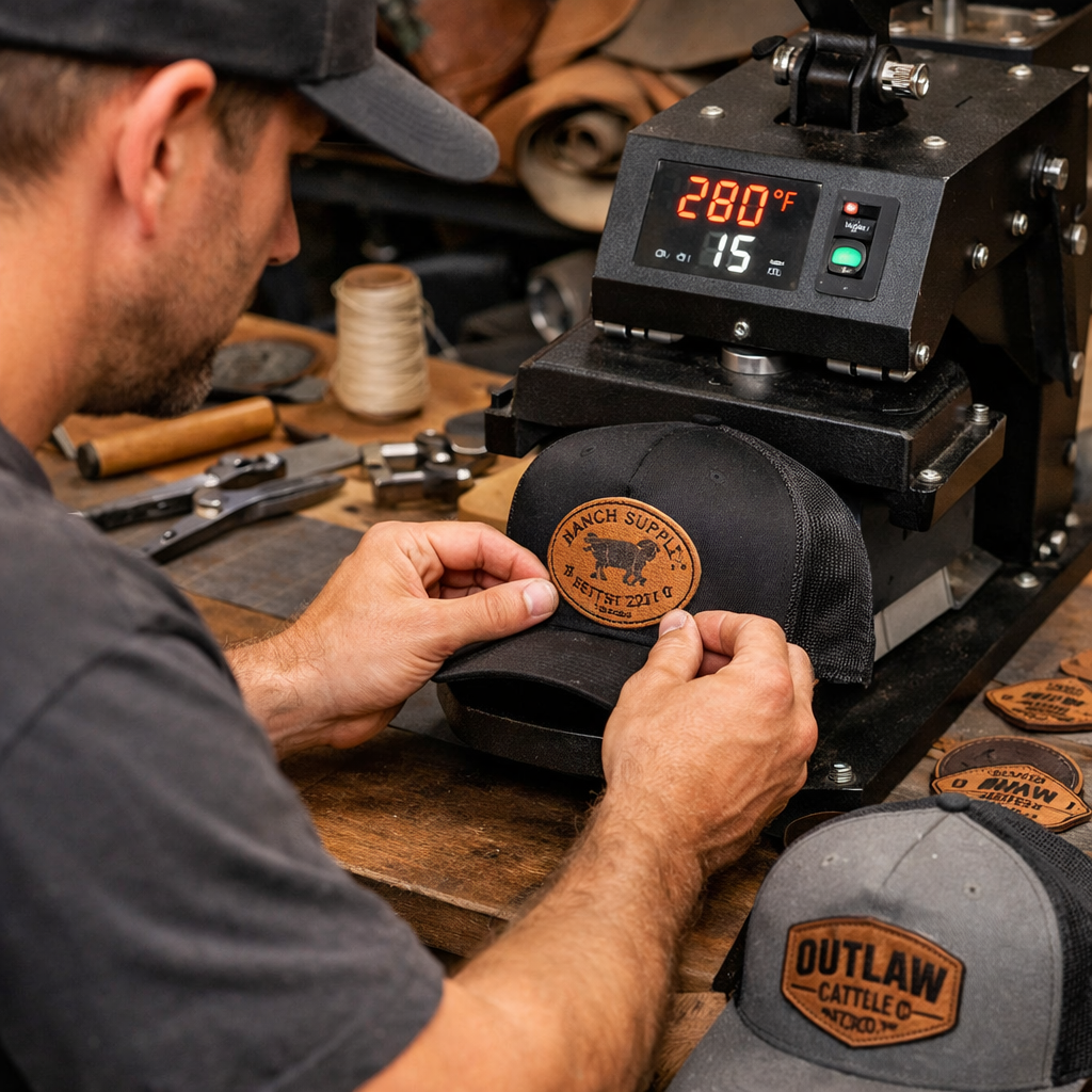Custom Leather Patch Hats, Beanies & Keychains