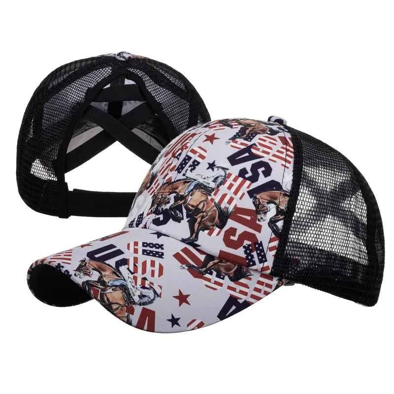Woman's Fashion Pony-Tail Caps