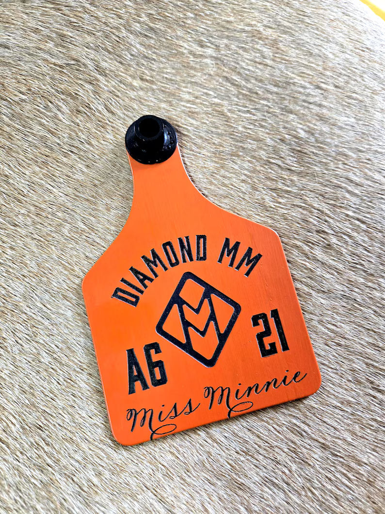 Custom Engraved Ritchey Livestock Ear Tags – Ribbon, Small, Medium & Large